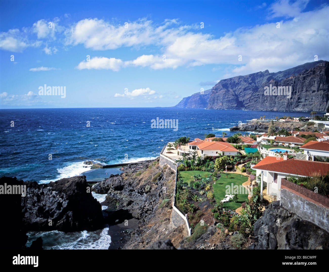 Spanien, Kanaren, Teneriffa, Puerto Santiago Stockfoto