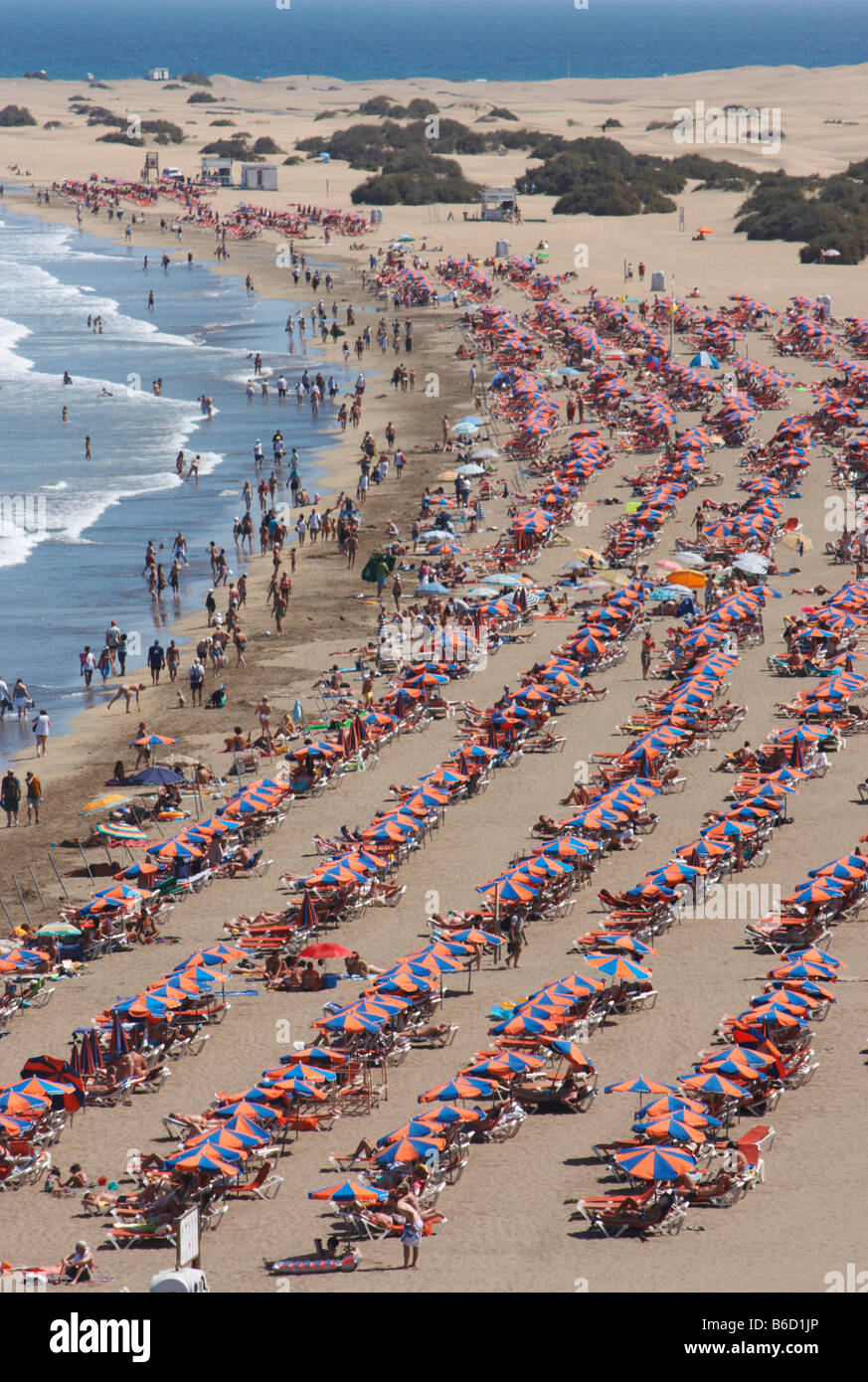 Gran Canaria: Playa Del Ingles Stockfoto