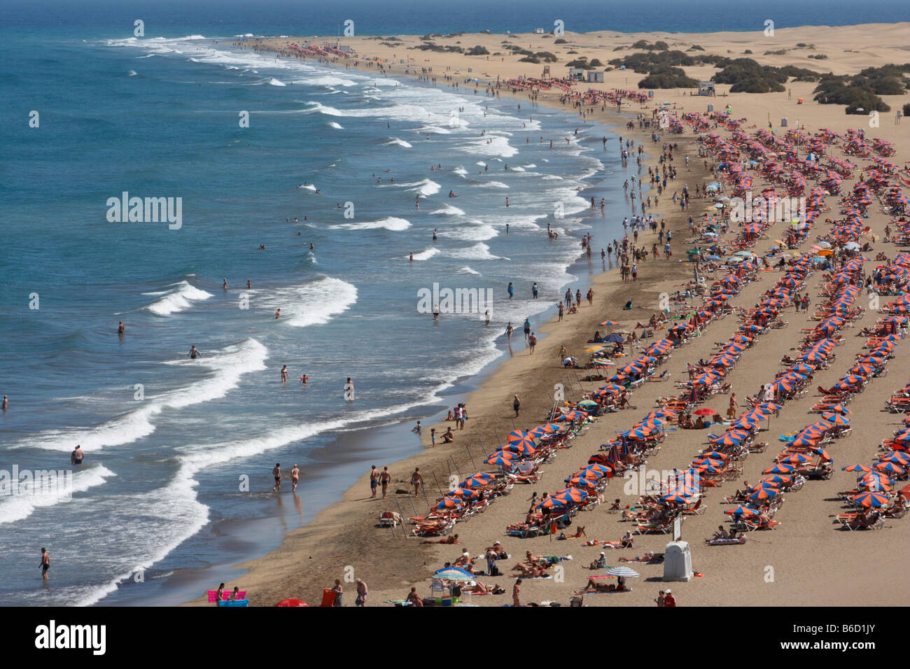 Gran Canaria: Playa Del Ingles Stockfoto