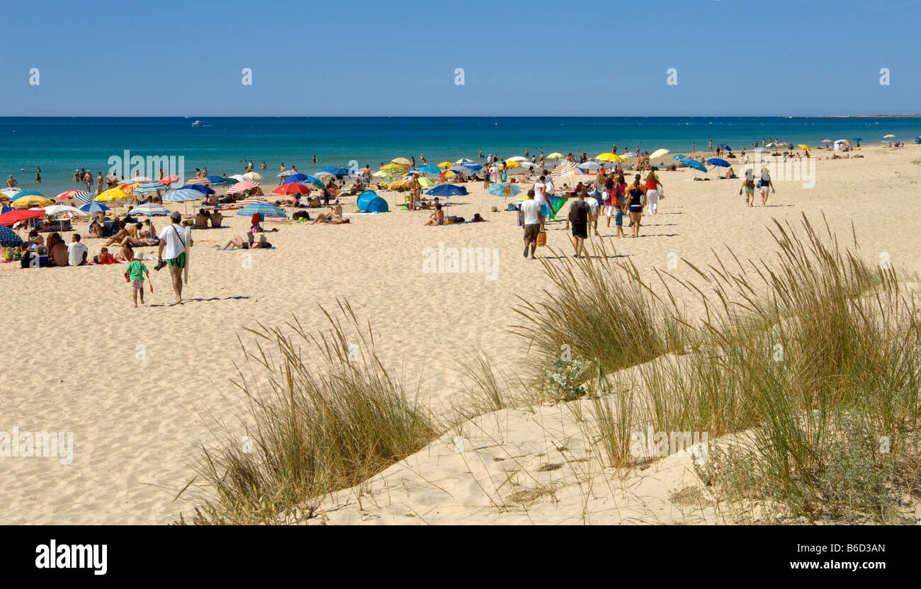 Ost-Algarve (Sotavento) Cabanas Beach in der Nähe von Tavira Stockfoto