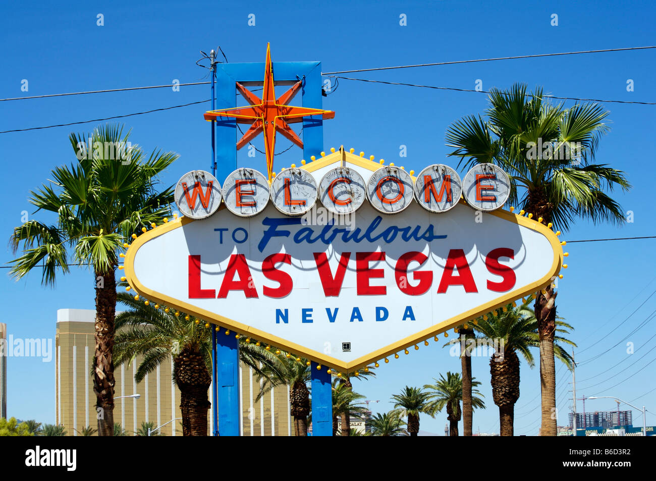 Willkommen im fabelhaften Las Vegas Zeichen Stockfoto