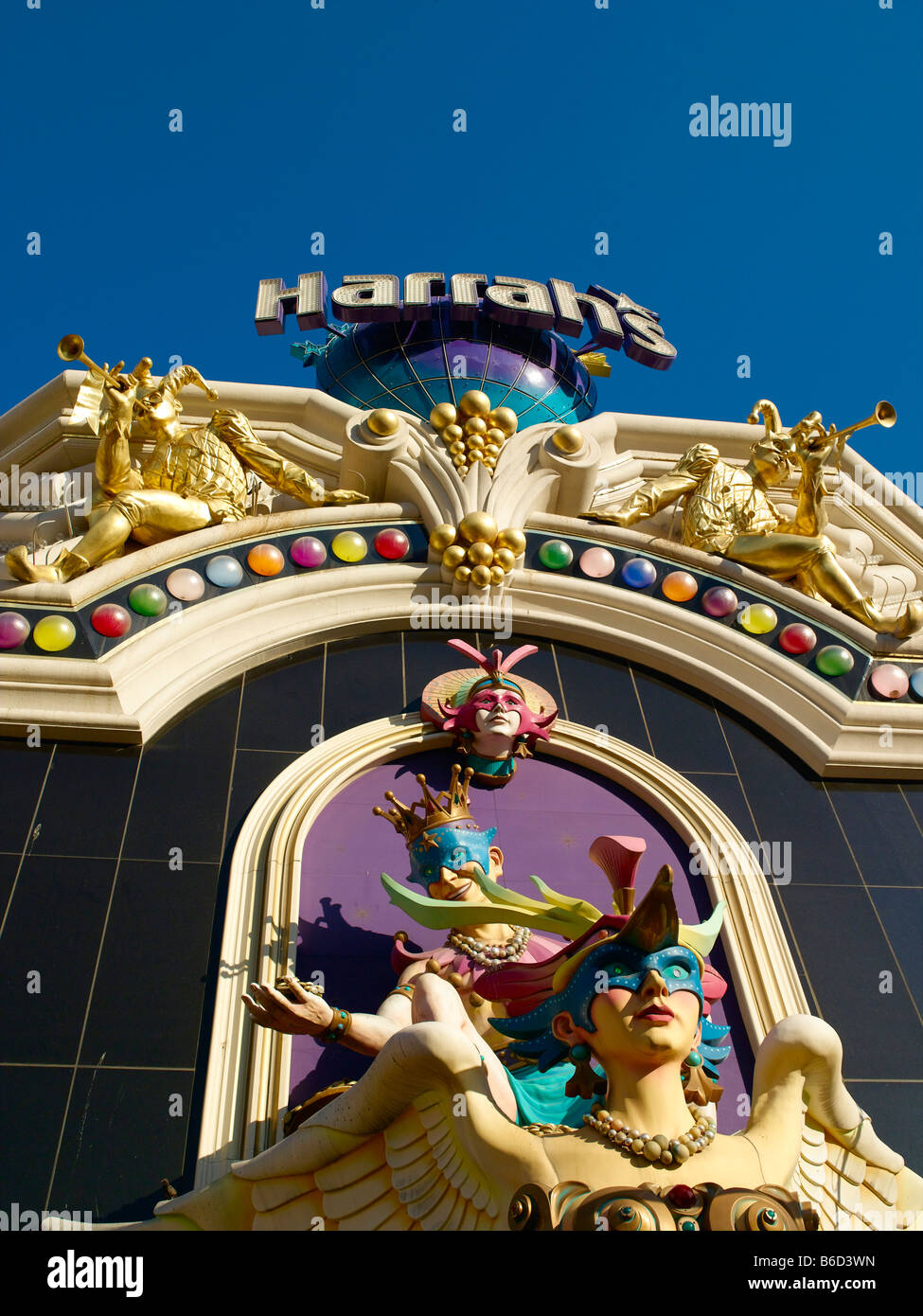 Las Vegas Strip Kasino Harrahs Stockfoto