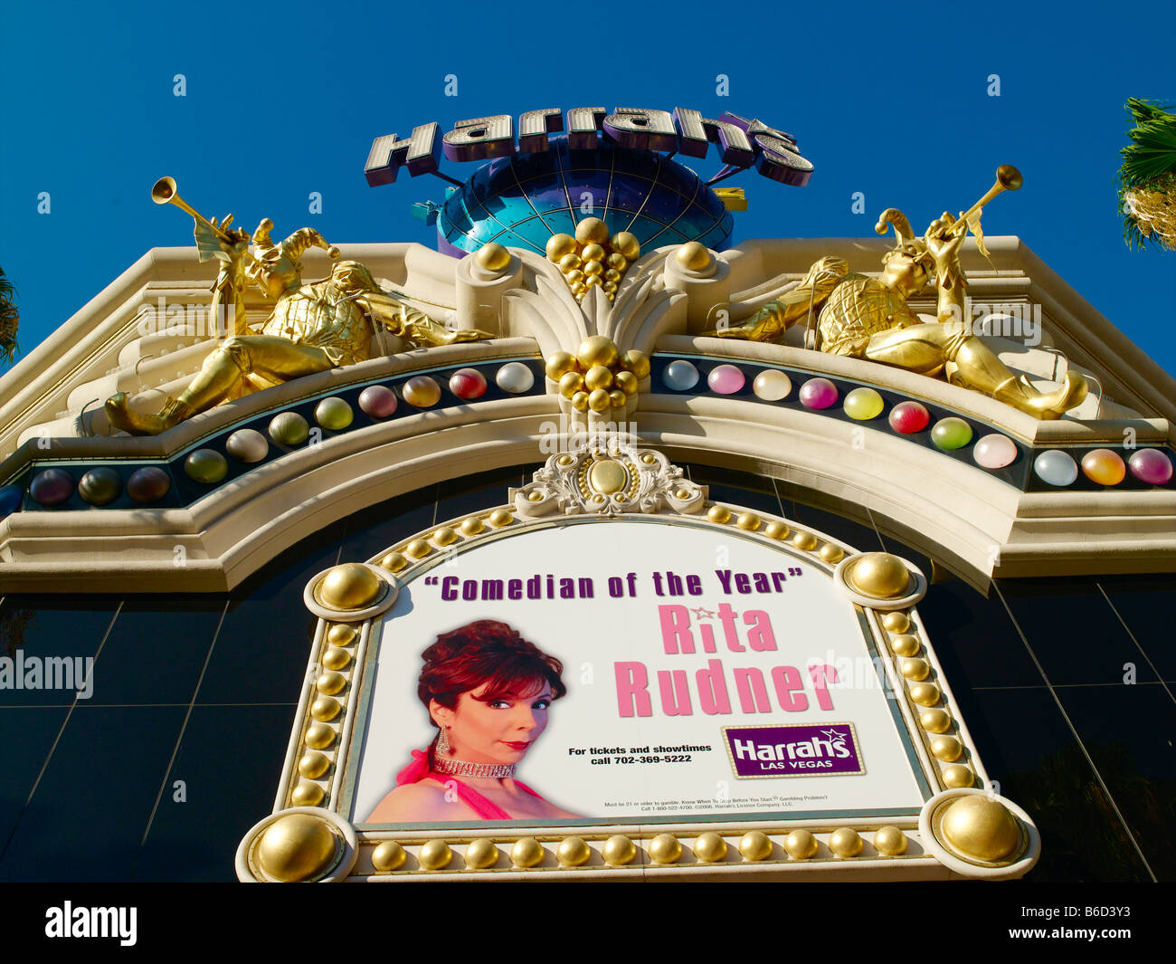 Las Vegas Strip Kasino Harrahs Stockfoto