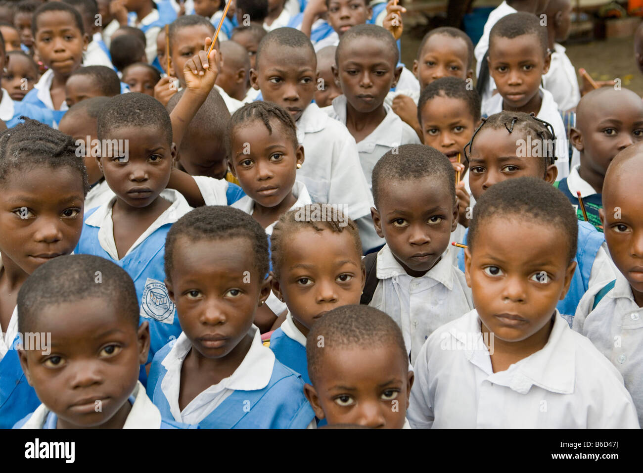 Nigeria, Lagos, Kinder in der Schule Stockfoto