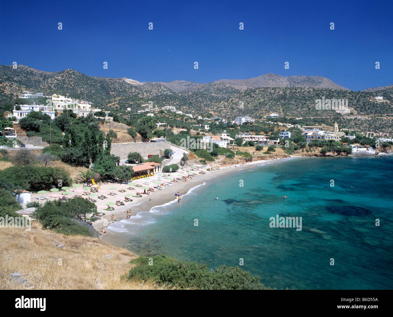 Agios Nikolaos, Havania Strand Tag Stockfoto