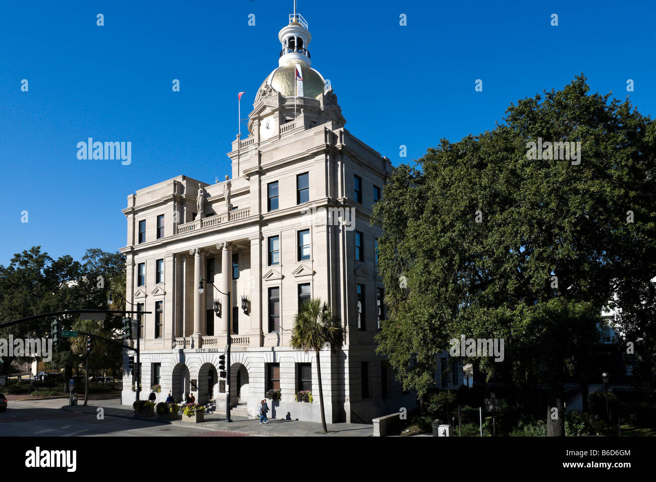 Rathaus, East Bay Street Historic District, Savannah, Georgia, USA Stockfoto