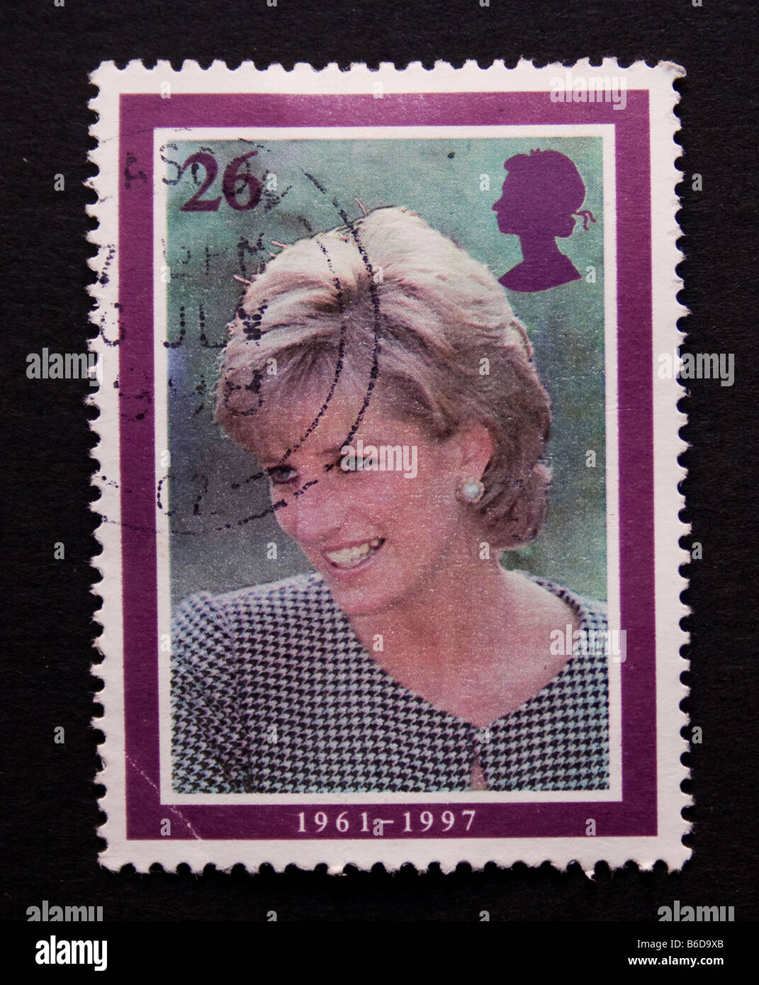 Britische Briefmarke von Prinzessin Diana Stockfoto