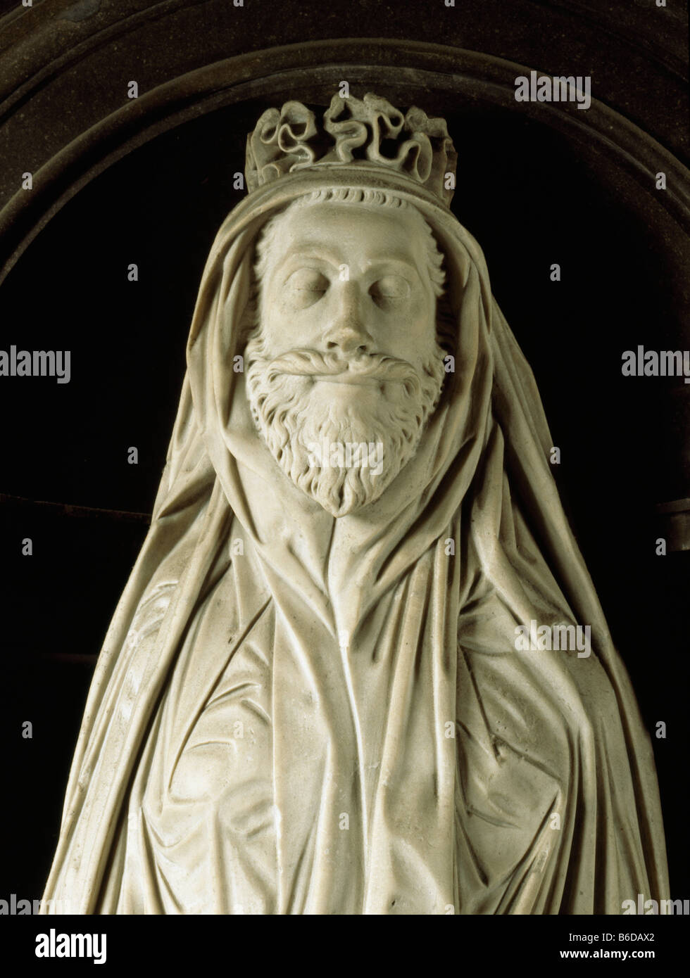 Beerdigung-Bildnis von John Donne in Saint-Paul Kathedrale London. Zeigt, dass sein Leichentuch, auf eine Begräbnis-Urne Donne umhüllt. Stockfoto