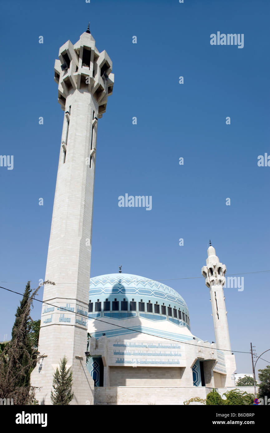 MÄRTYRER KÖNIG ABDULLAH BIN AL HUSSEIN MOSCHEE ZENTRUM VON AMMAN JORDANIEN Stockfoto
