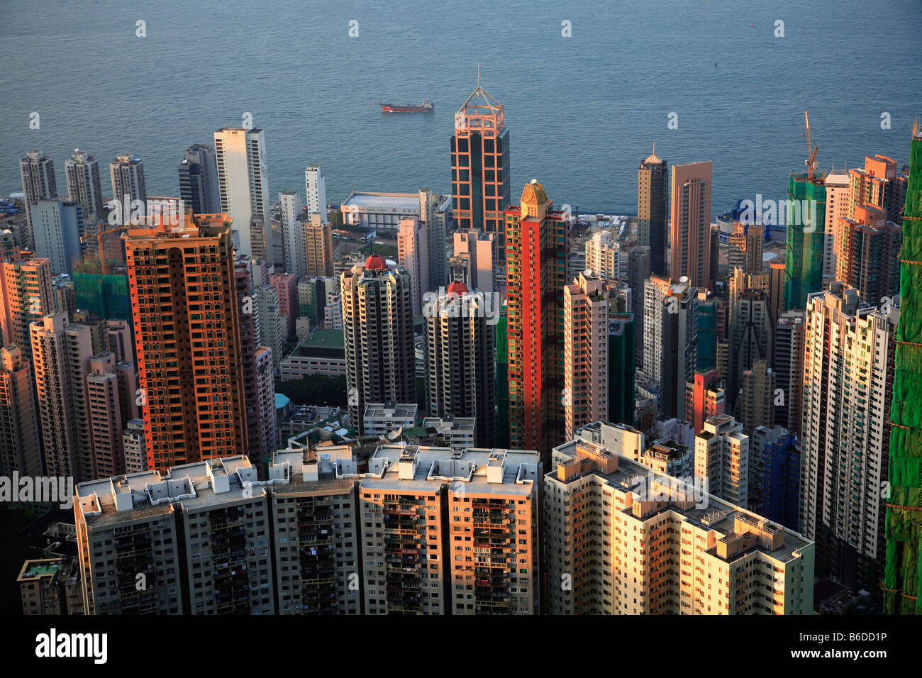 China Hong Kong Sheung Wan District Luftbild Stockfoto