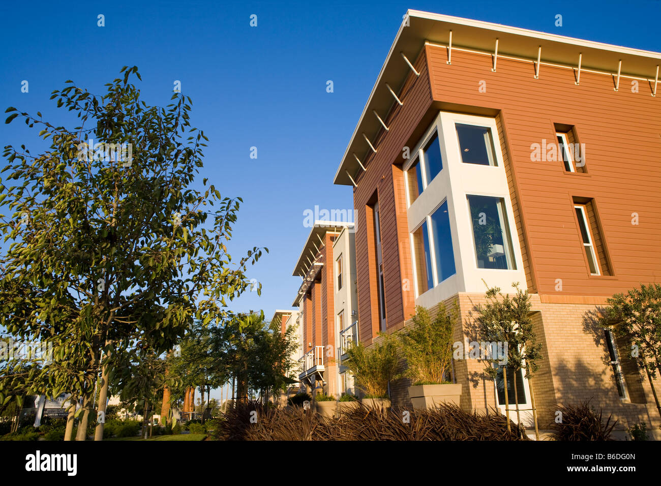 Außenfassade moderne Loft Stil Häuser Stockfoto