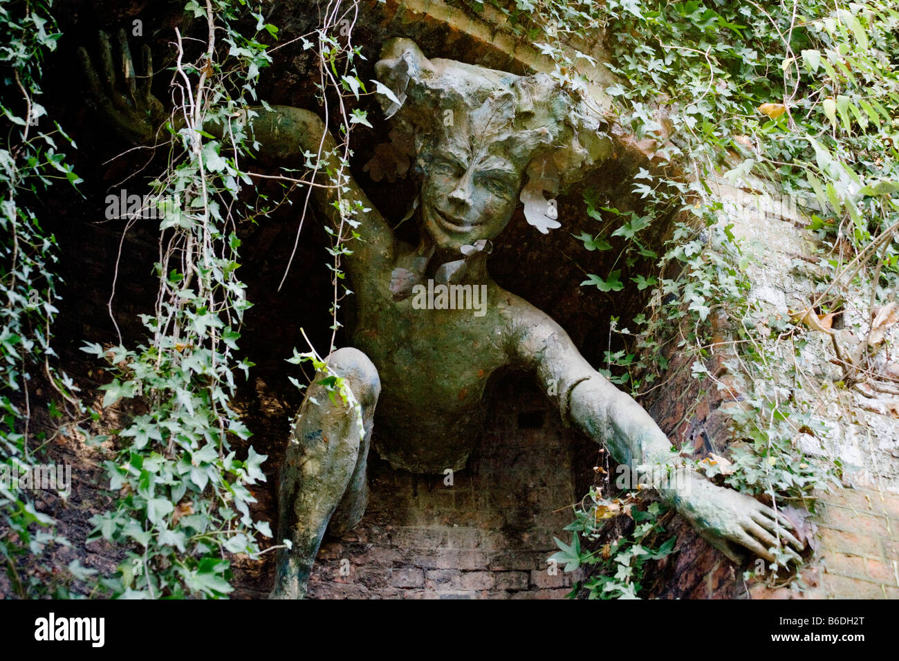 Statue von Spriggan. Parkland Spaziergang, Crouch End, London, England, Vereinigtes Königreich Stockfoto