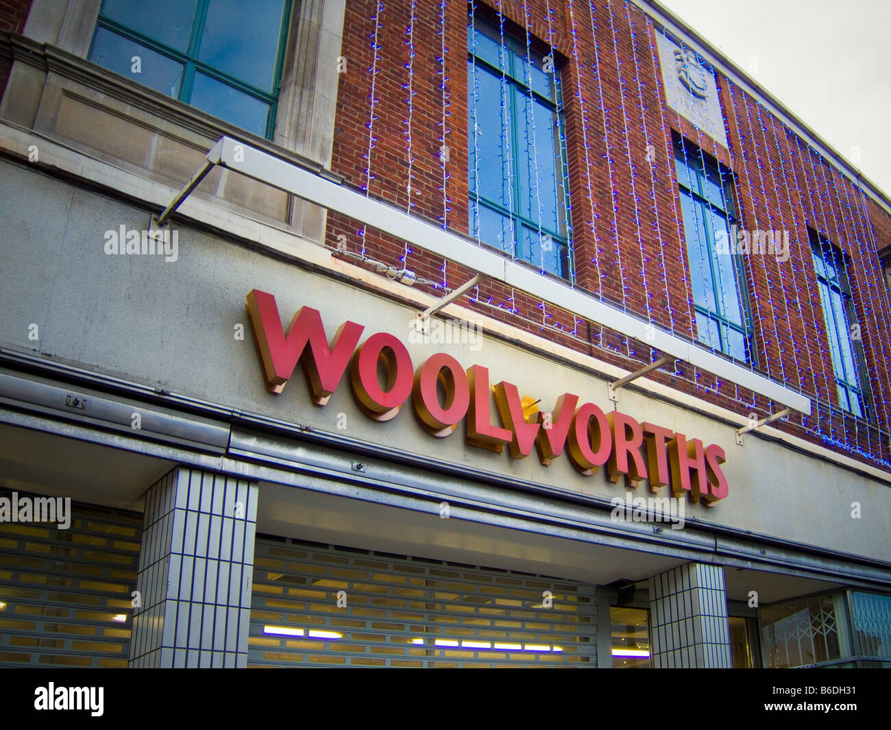 die Schließung der Verkauf bei Woolworths, während der Kreditkrise / Rezession von 2008/9 Stockfoto