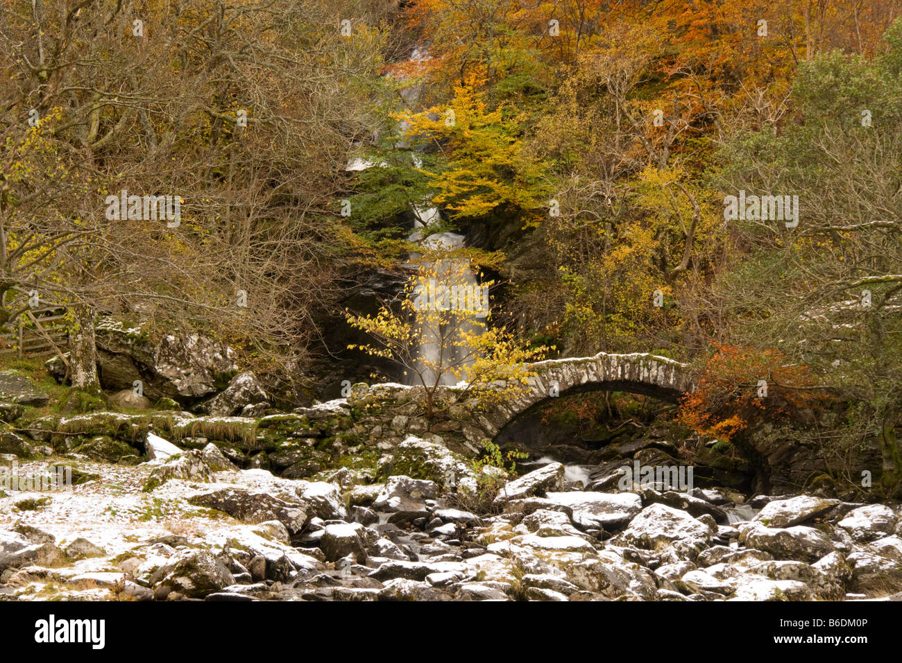 Lastesel Brücke, Glen Lyon, Schottland Stockfoto