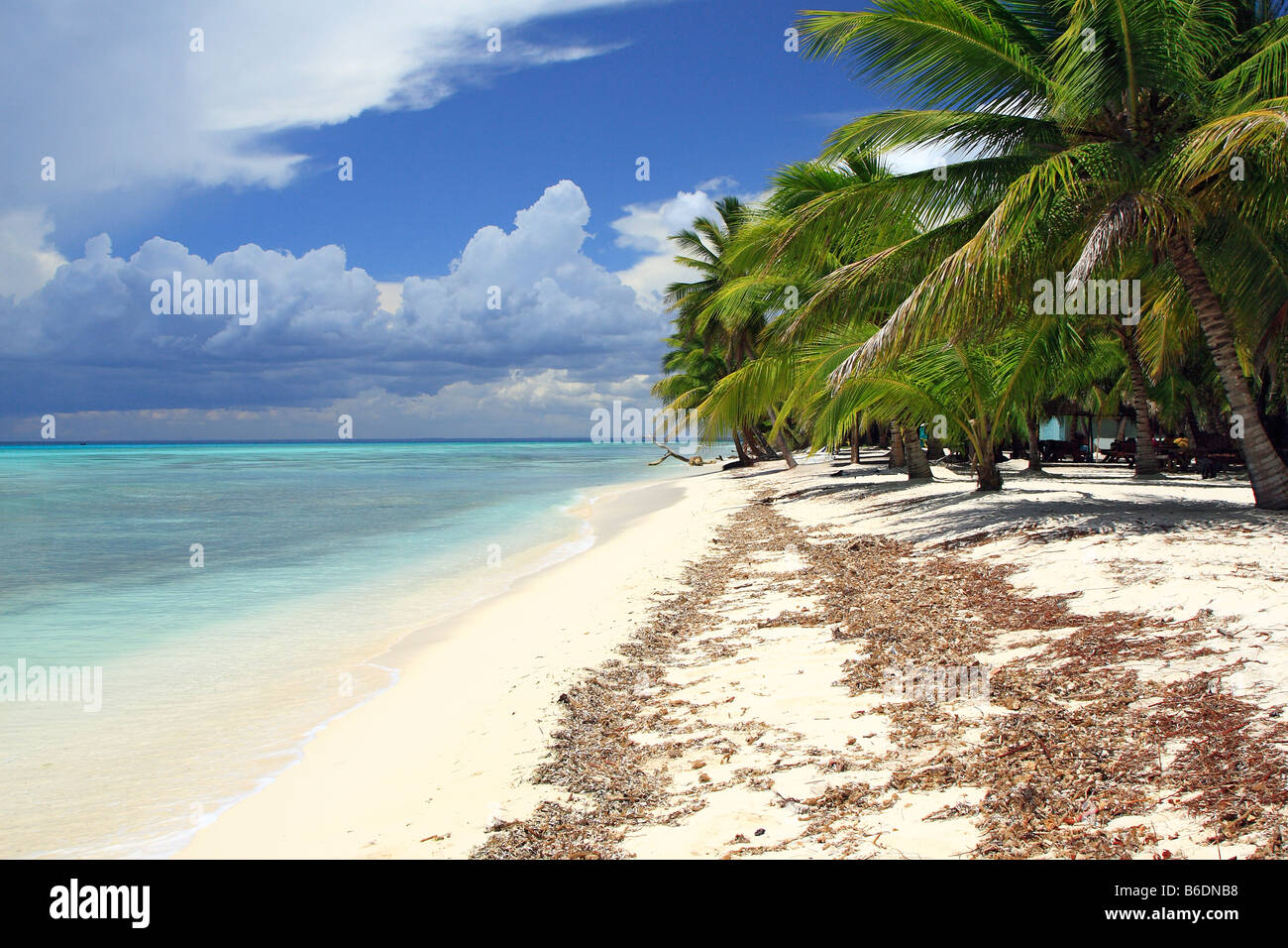 Leere Karibikstrand Stockfoto