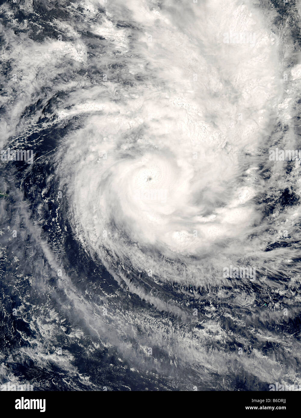 Tropischer Wirbelsturm Percy. Aqua Satellitenbild von tropischer Wirbelsturm Percy im Süd-Pazifik. Stockfoto