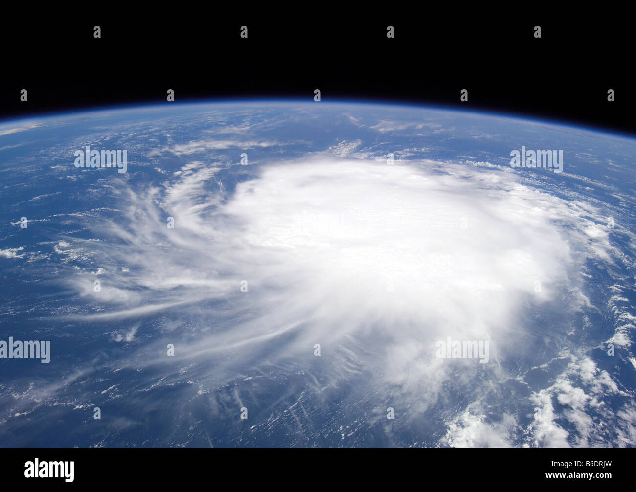 Tropischer Sturm Chris, in der Karibik, gesehen von der internationalen Raumstation (ISS). Stockfoto