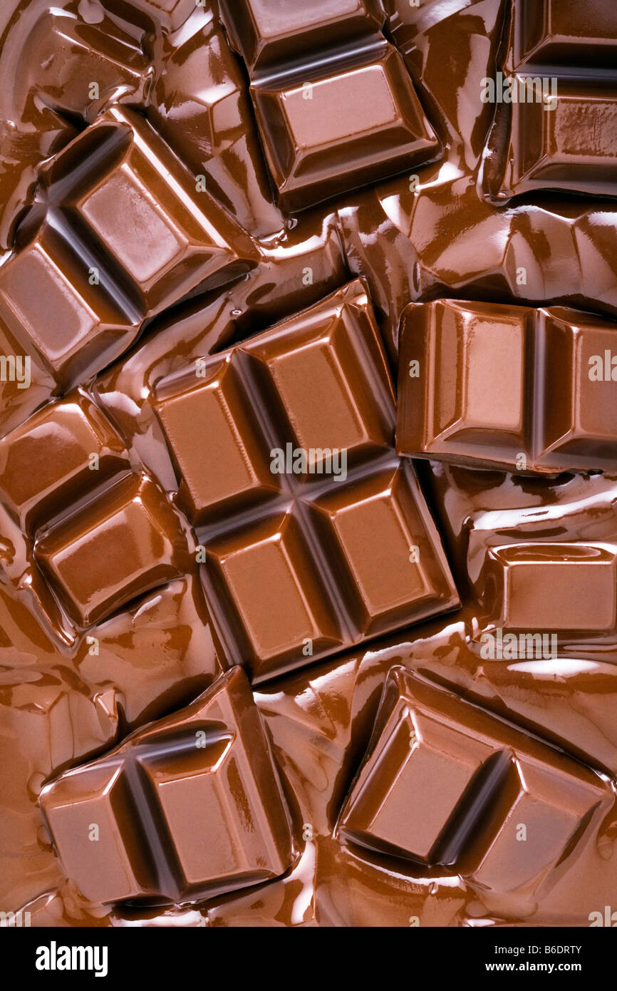 Schokolade schmelzen. Stockfoto