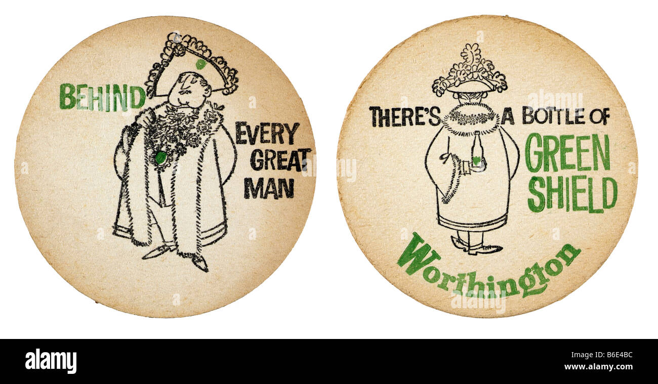 hinter jedem großen Mann Worthington Bürgermeister Theres eine Flasche grünen Schild simGangster Achterbahn Rest Gläser Bier trinken öffentliche hou Stockfoto