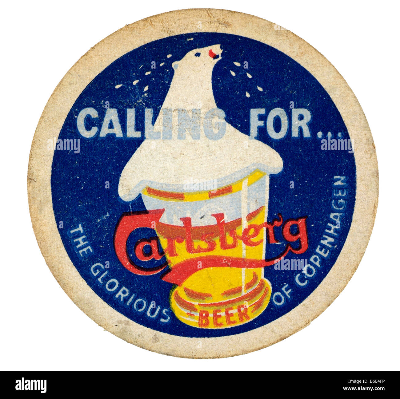 Aufruf für Carlsberg das glorreiche Bier von Kopenhagen Stockfoto