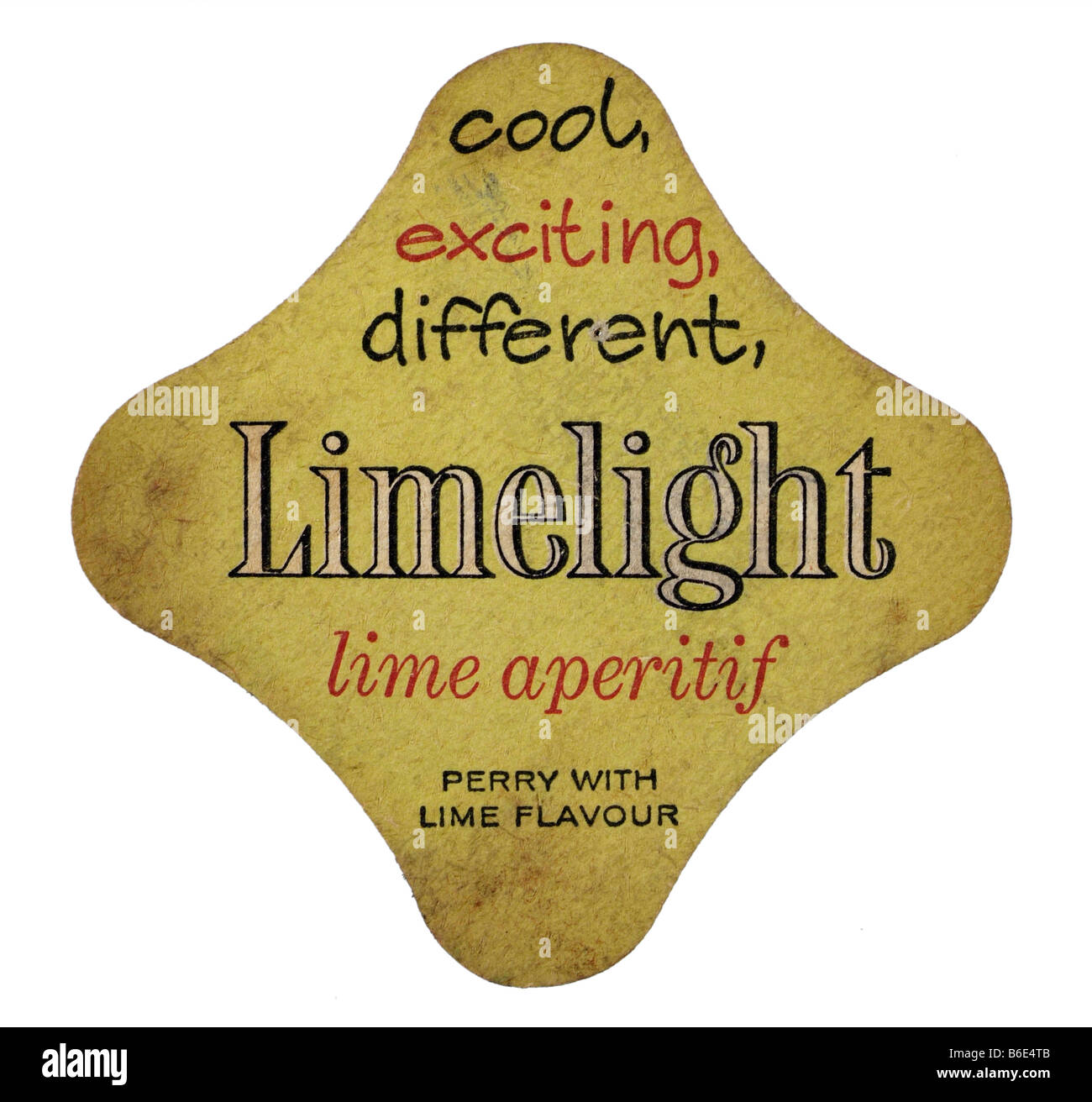 cool aufregend anders Rampenlicht Kalk Aperitif Perry mit Limetten-Geschmack Stockfoto