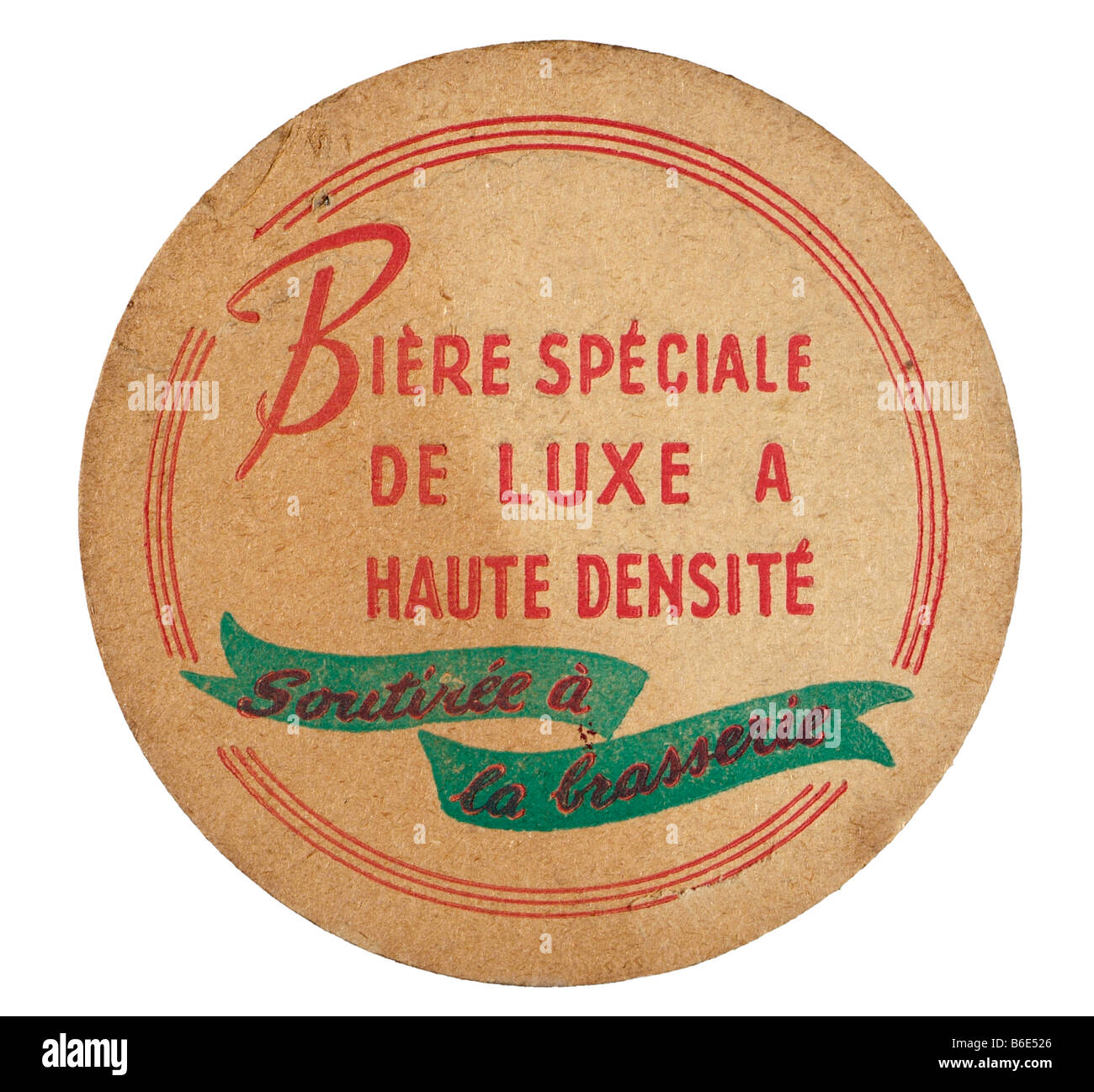 Biere Speciale de Luxe eine haute densite Stockfoto