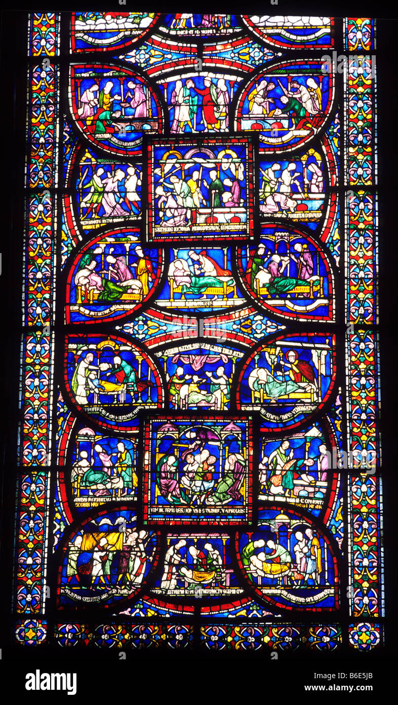 Mittelalterliche Glasfenster Kathedrale von Canterbury