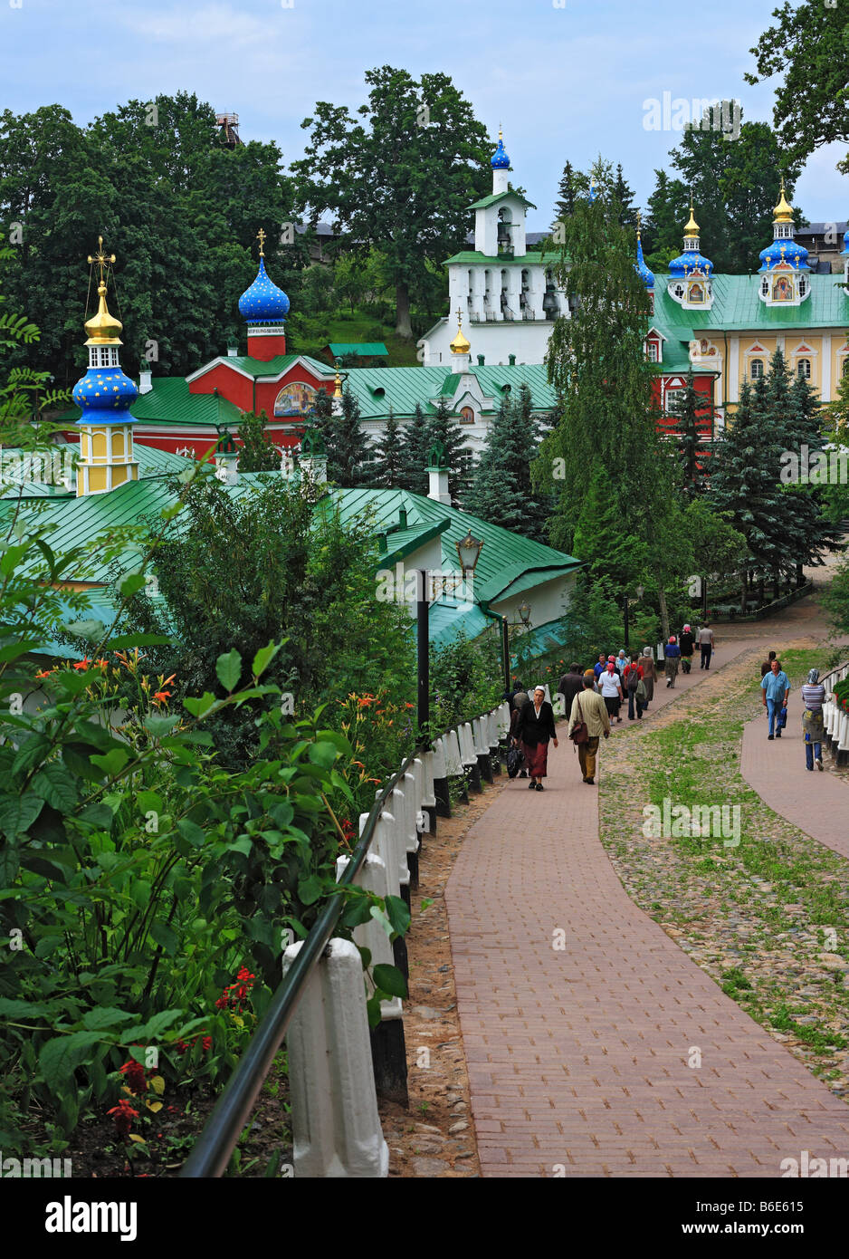 Das Kloster Heilige Dormition Pskovo Pechersky (Pskow Höhlen), Pskow, Russland Stockfoto