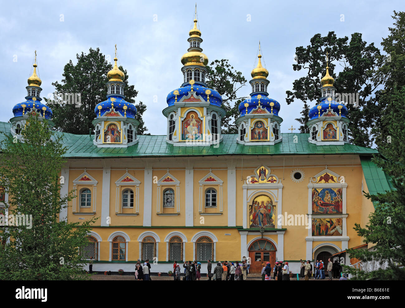 Das Kloster Heilige Dormition Pskovo Pechersky (Pskow Höhlen), Pskow, Russland Stockfoto