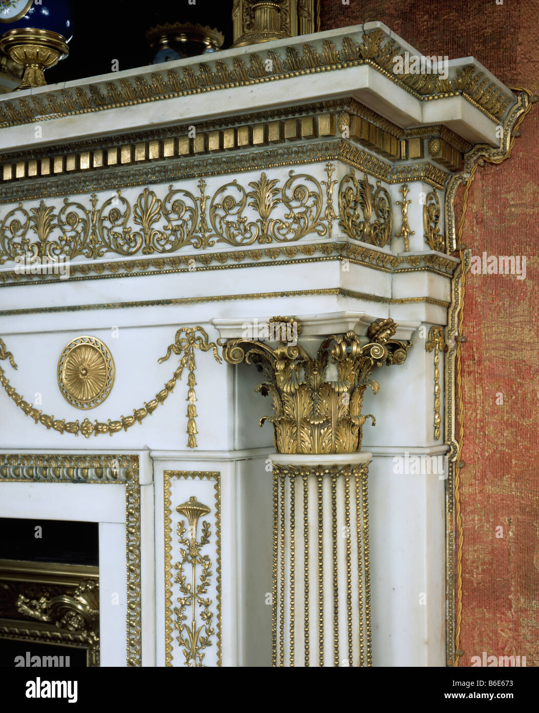 Syon House, Detail des Adam-Kamin Stockfoto