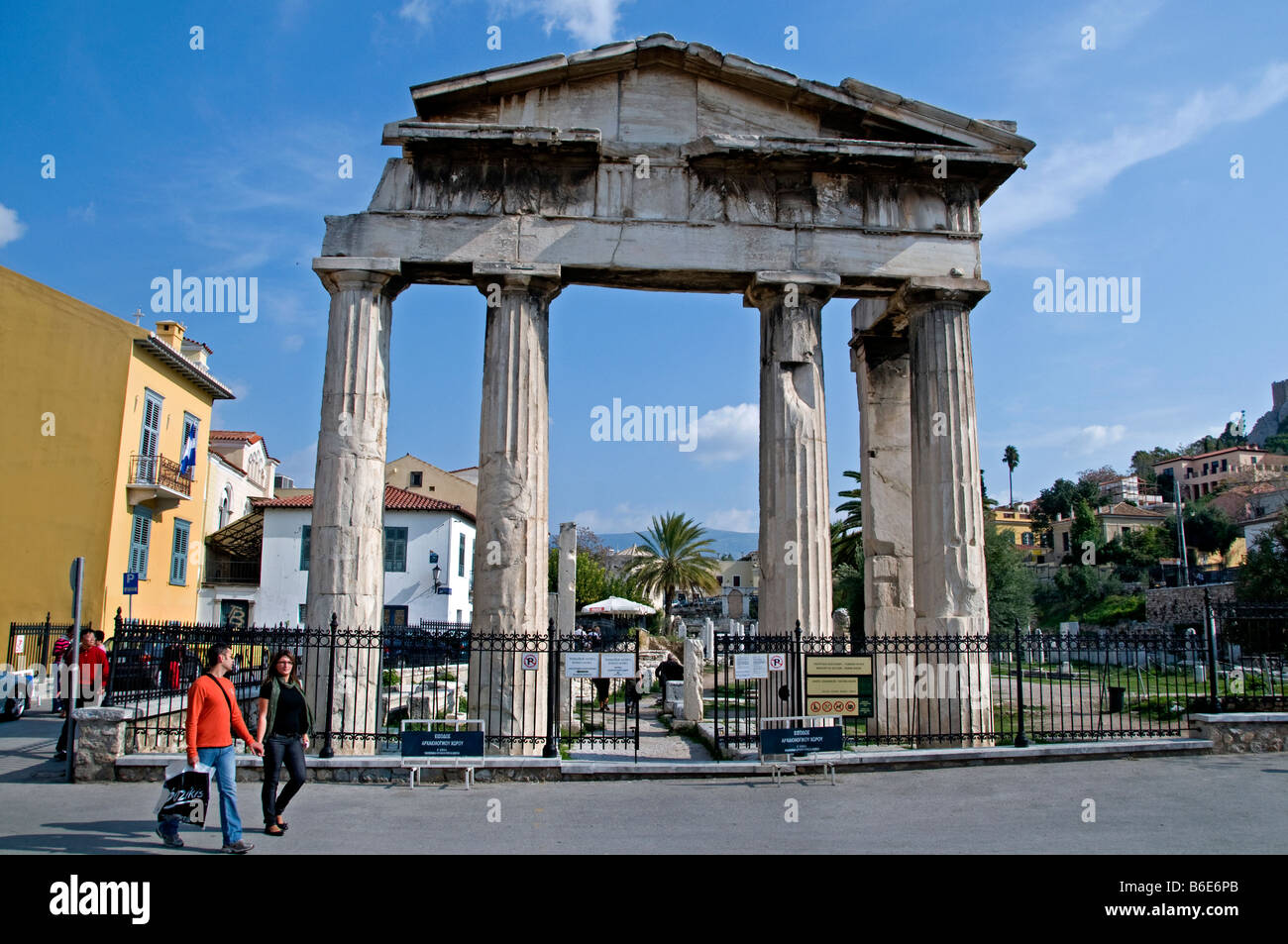 Forum in Athen in der Römerzeit östlich der klassischen Agora Griechenland Griechisch gebaut Stockfoto