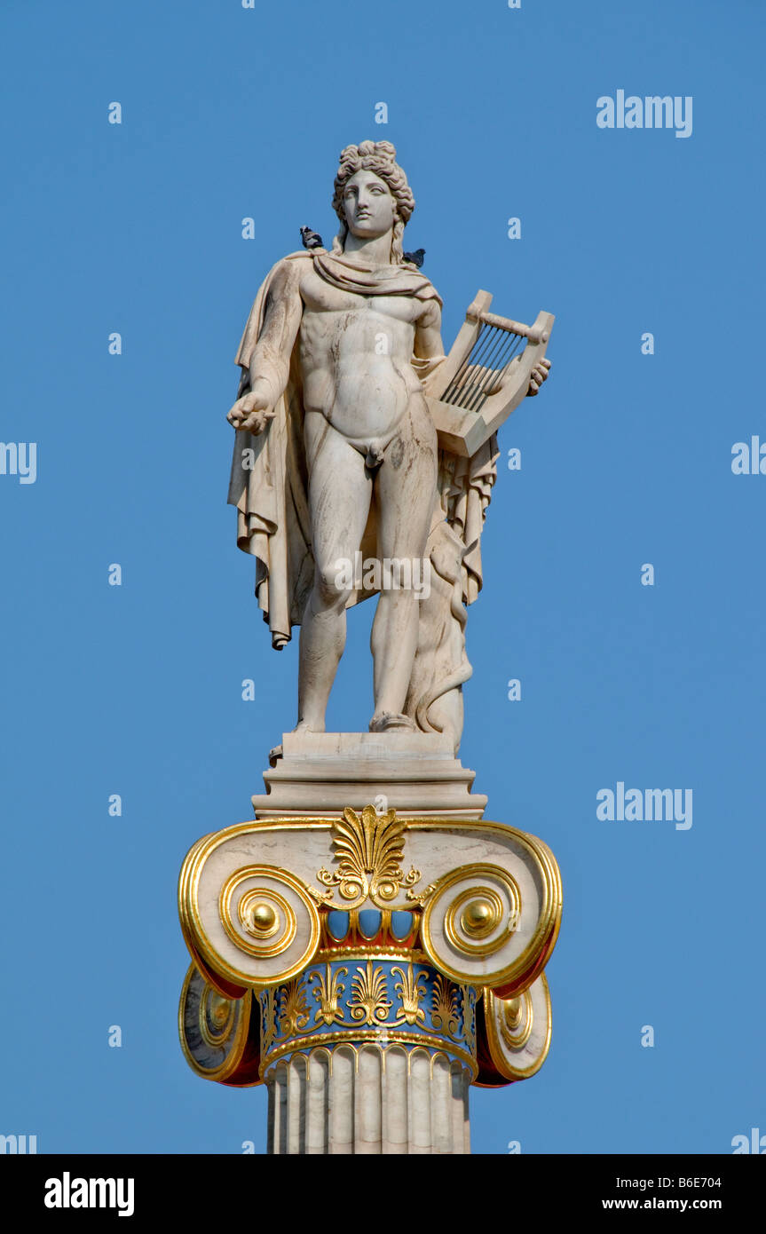 Die moderne Akademie von Athen Skulptur Statue Griechenland Griechisch Stockfoto