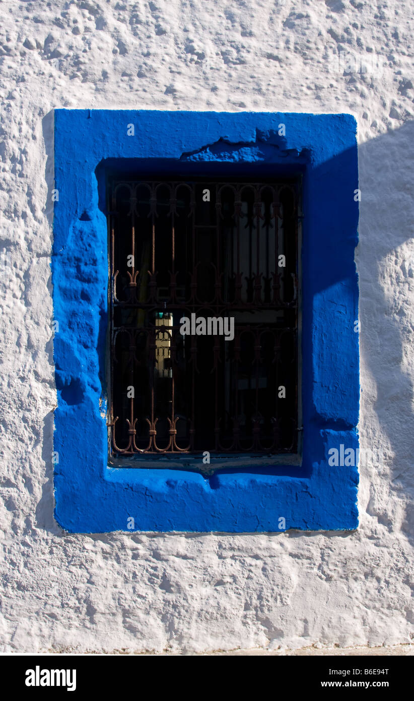 Blue Window Stockfoto