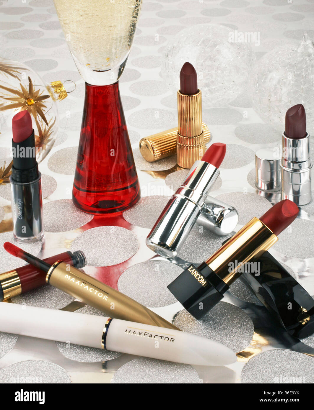 Party Time Make-up-Auswahl Stockfoto