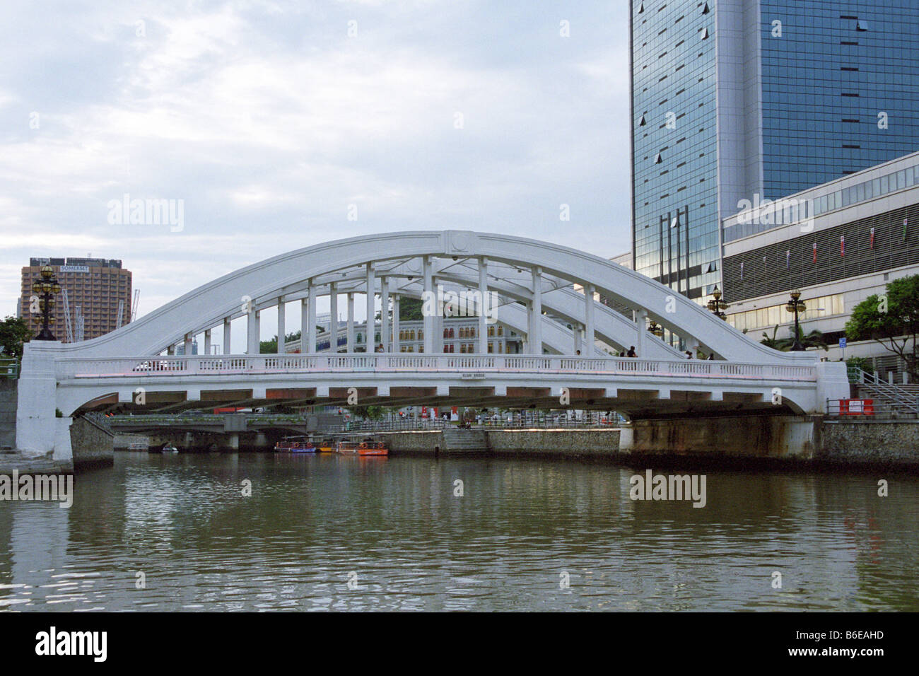 Elgin Bridge, Singapore River, Singapur Stockfoto