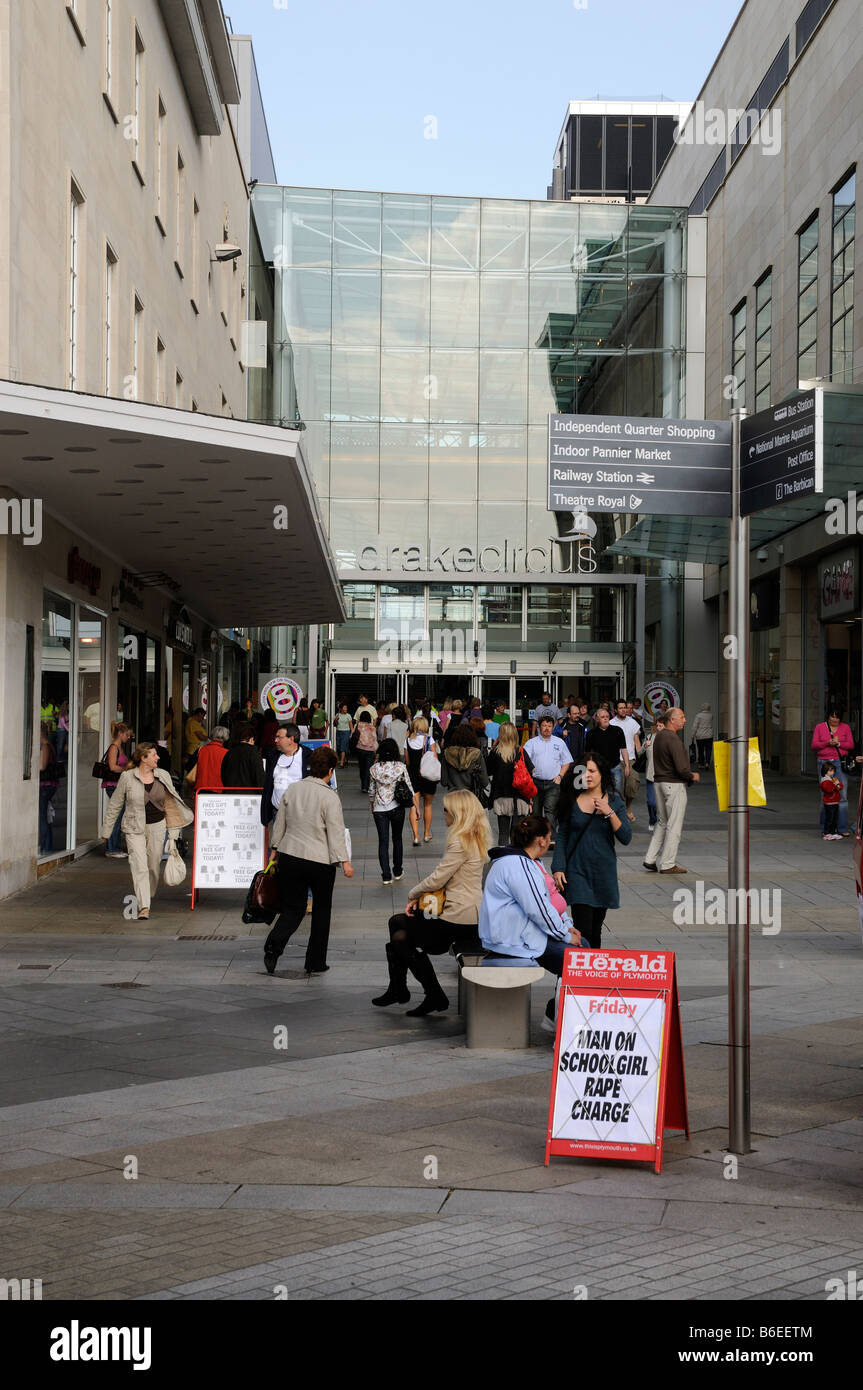 Drake Zirkus Shooping Center Stadtzentrum von Plymouth Devon England UK Stockfoto