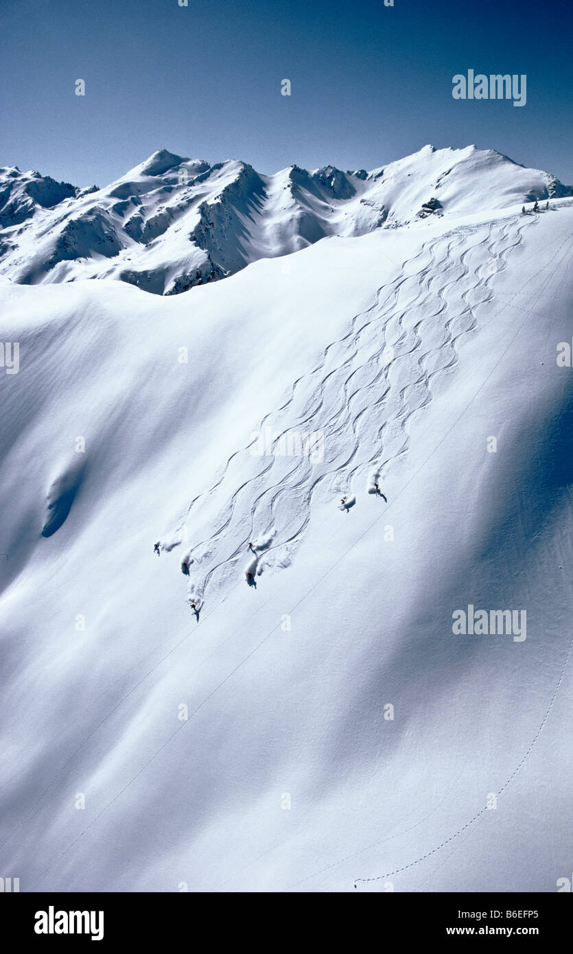 Heliskiing, Neuseeland Stockfoto