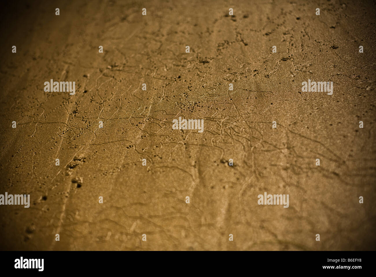 Muster in den Sand am Strand auf der Great Ocean Road in Victoria Australien Stockfoto