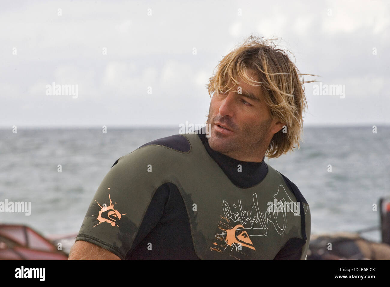 Antoine Albeau, amtierende Weltmeister 2008, Colgate World Cup 2008, Surfen, Brandenburger Strand, Westerland, Sylt, Schleswig-Ho Stockfoto