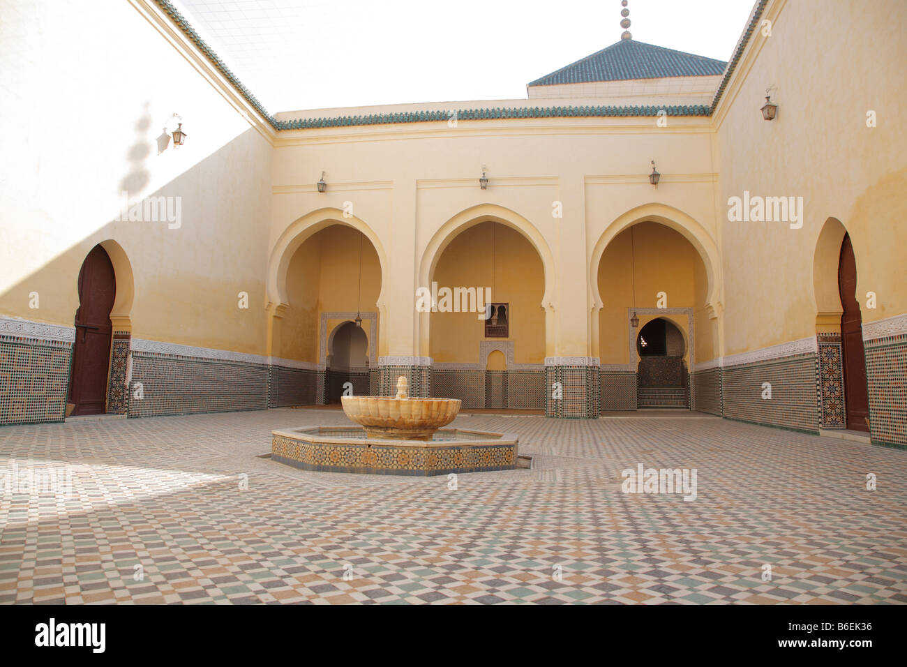 Mausoleum des Moulay Ismail, Meknès, Marokko, Afrika Stockfoto