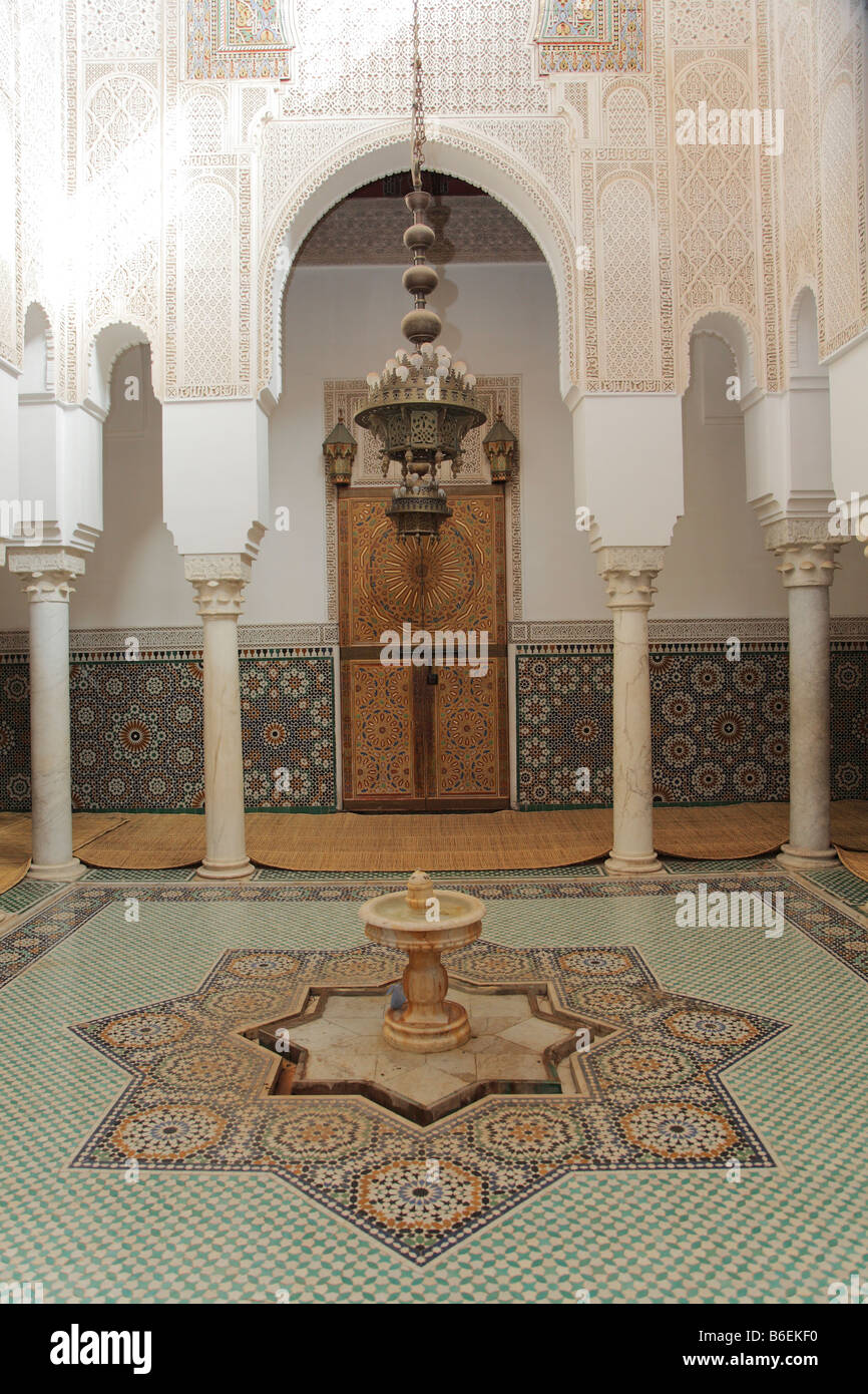 Mausoleum des Moulay Ismail, Meknès, Marokko, Afrika Stockfoto