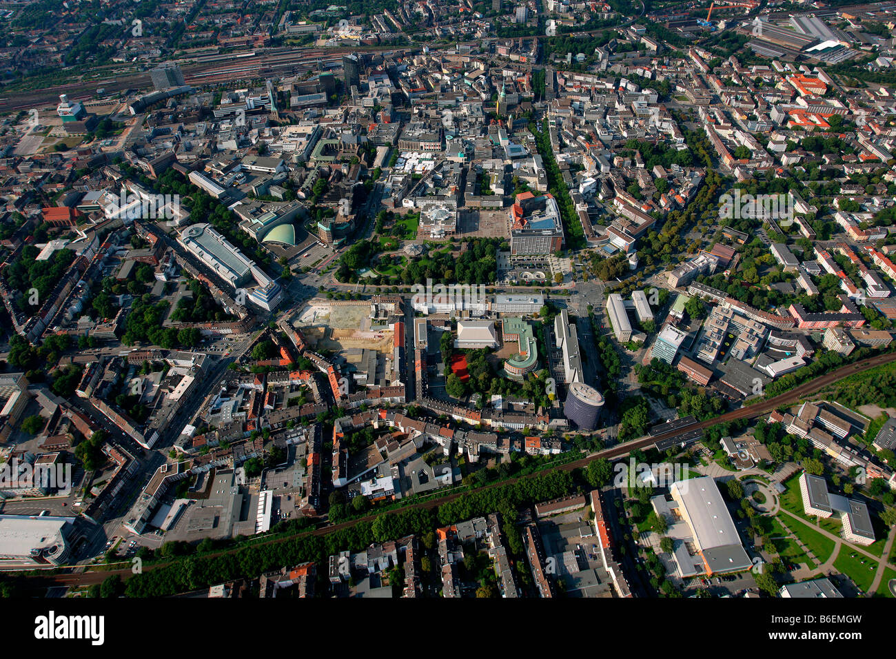 Luftaufnahme, Innenstadt, nach außen Road, Dortmund, Ruhrgebiet, Nordrhein-Westfalen, Deutschland, Europa Stockfoto