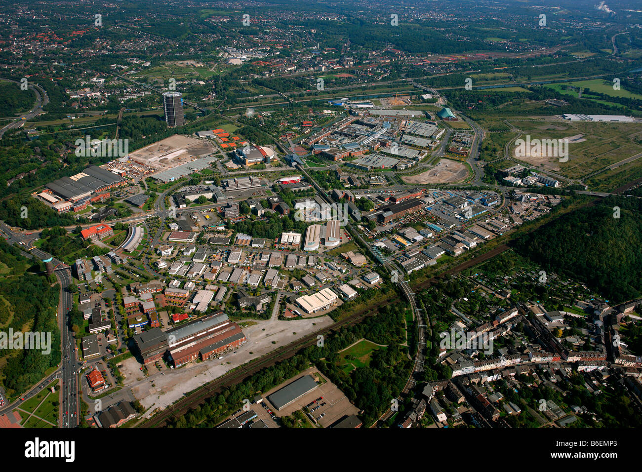 Luftbild, Im Lipperfeld, Neue Mitte, Oberhausen, Ruhrgebiet, Nordrhein-Westfalen, Deutschland, Europa Stockfoto