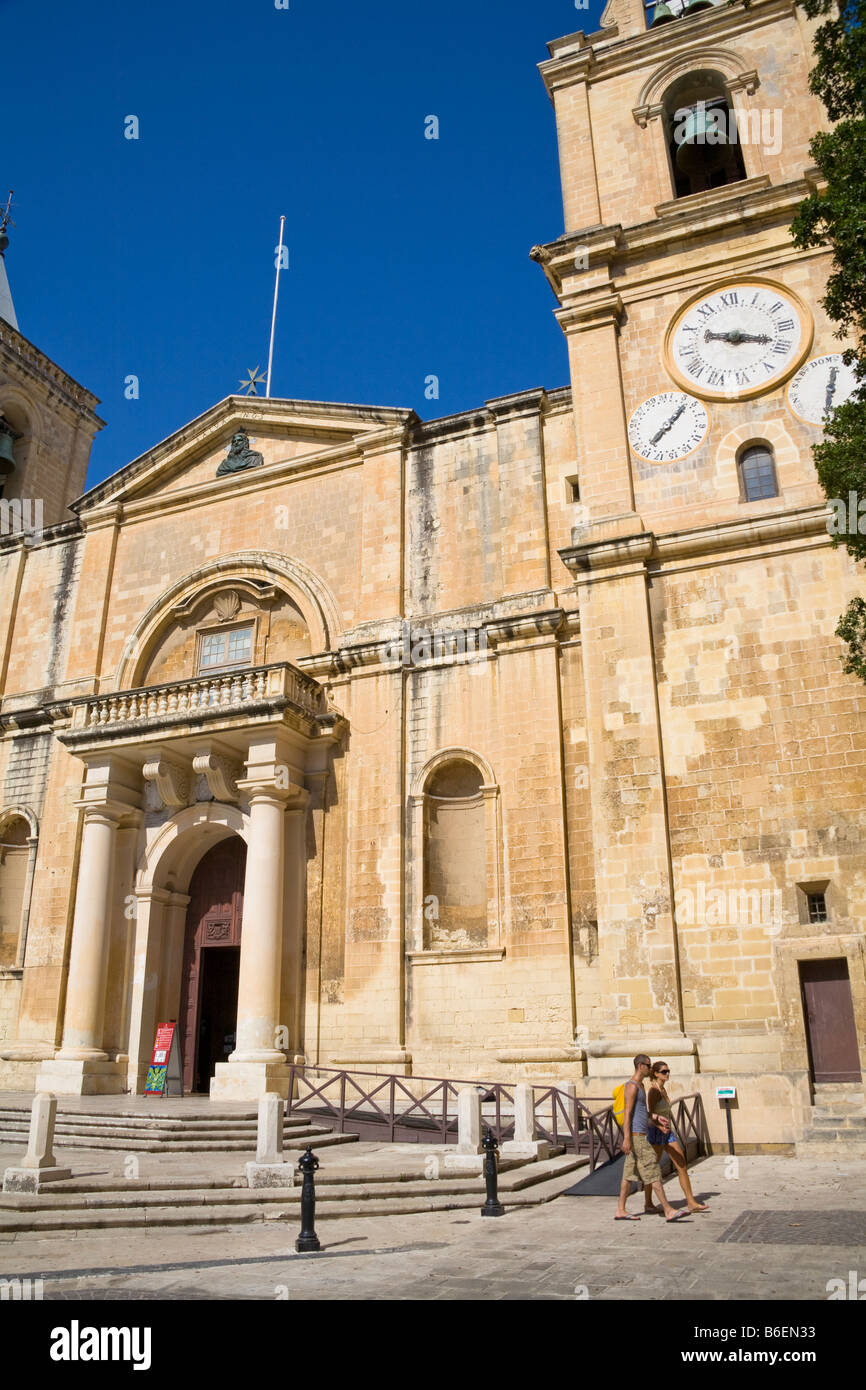 Saint John katholische Kathedrale, Saint John's Square, Valletta, Malta Stockfoto