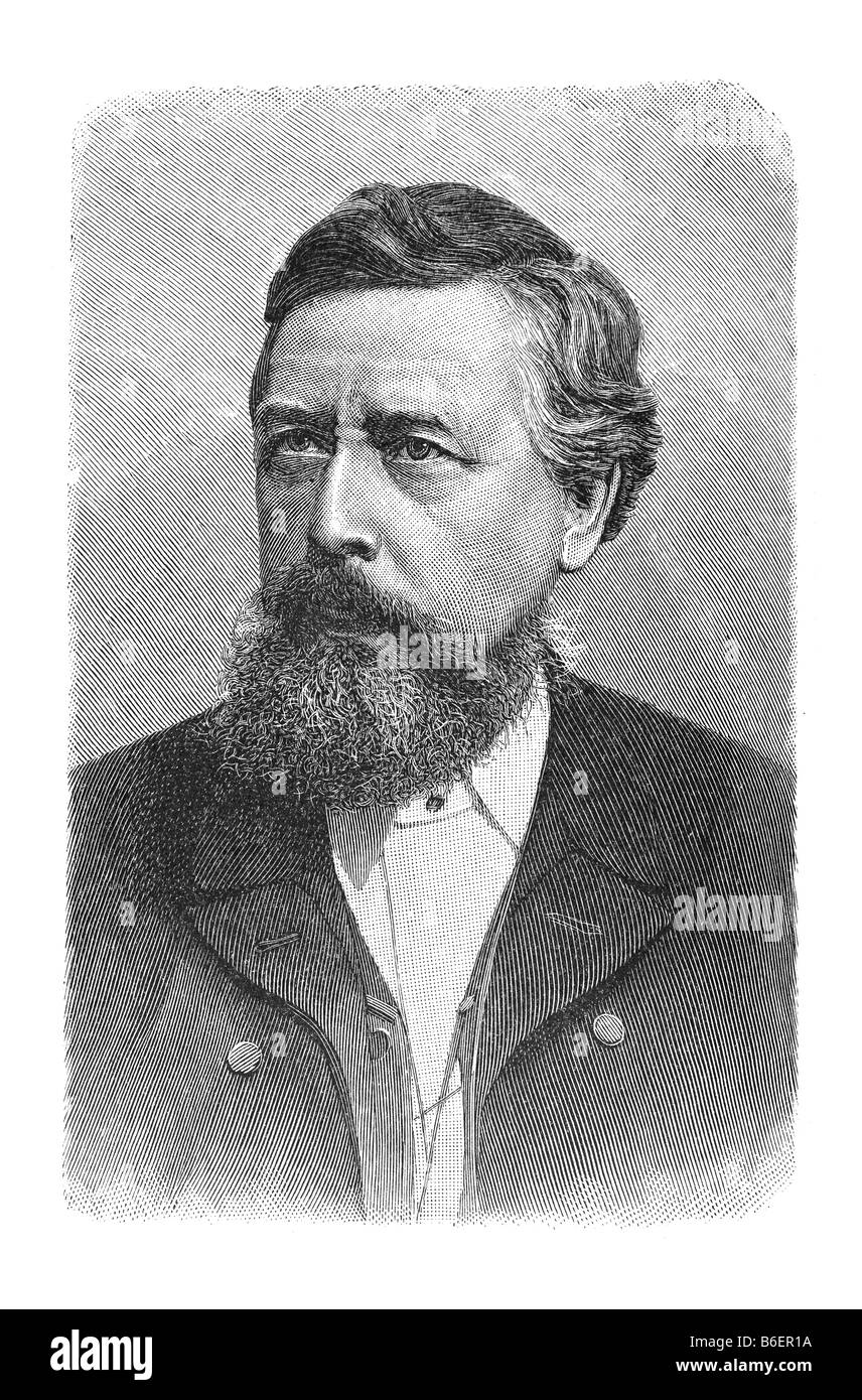 Wilhelm Liebknecht, 29. März 1826 in Gießen, Großherzogtum Hessen - 7. August 1900 in Berlin Stockfoto