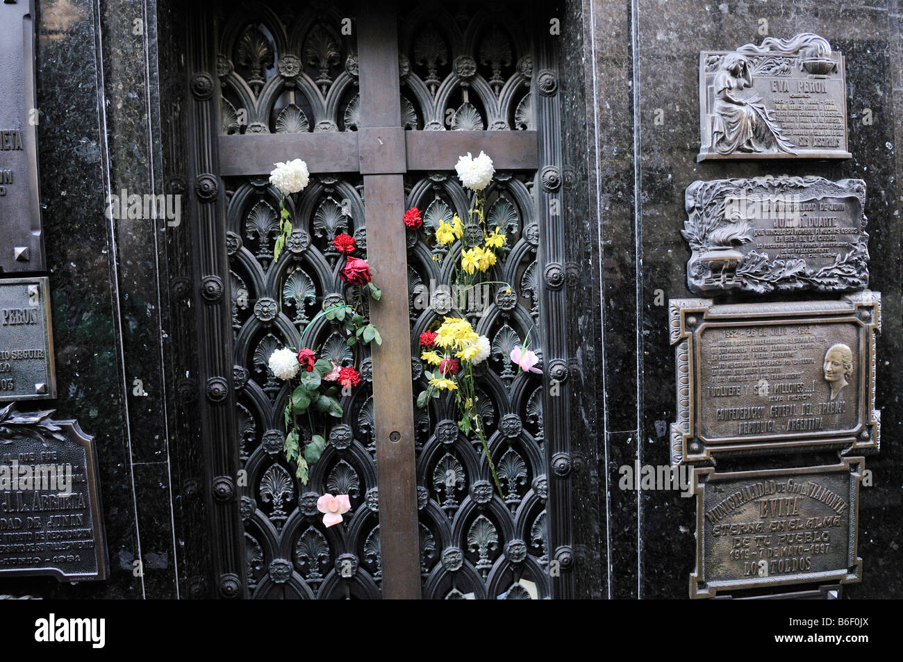 Grab von Eva/Evita Peron, Friedhof La Recoleta, Buenos Aires, Argentinien, Südamerika Stockfoto