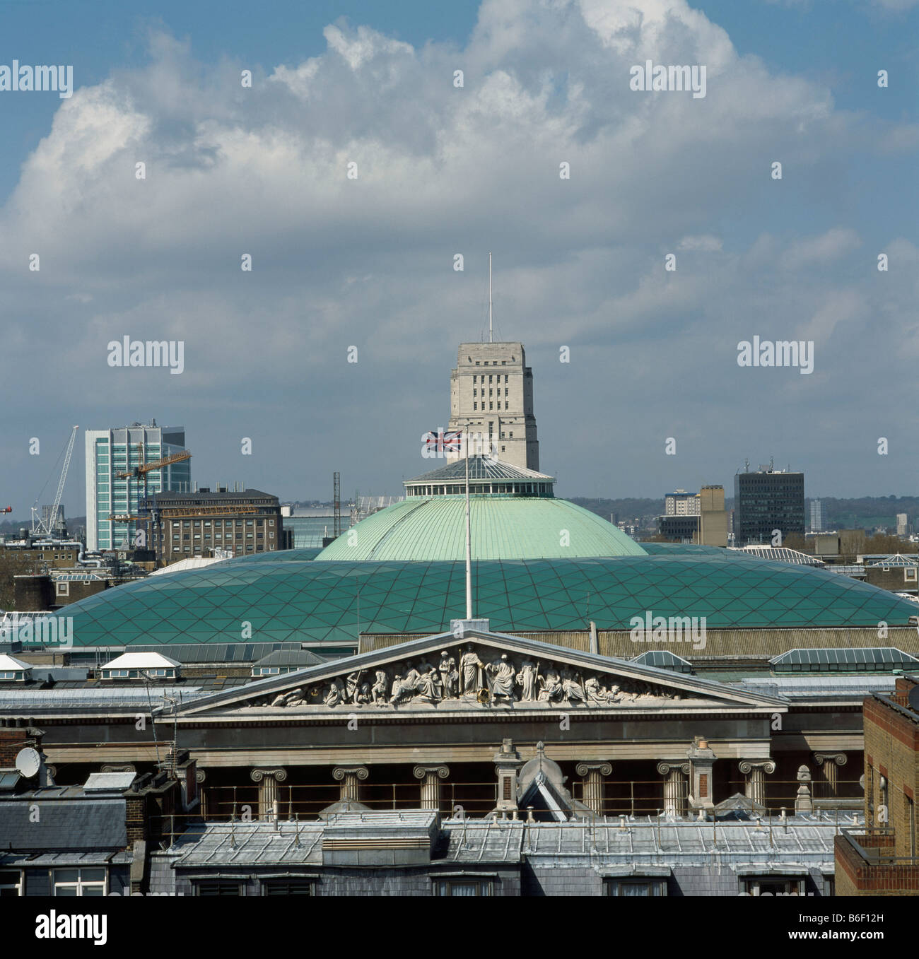 British Museum Giebel & Great Court Stockfoto