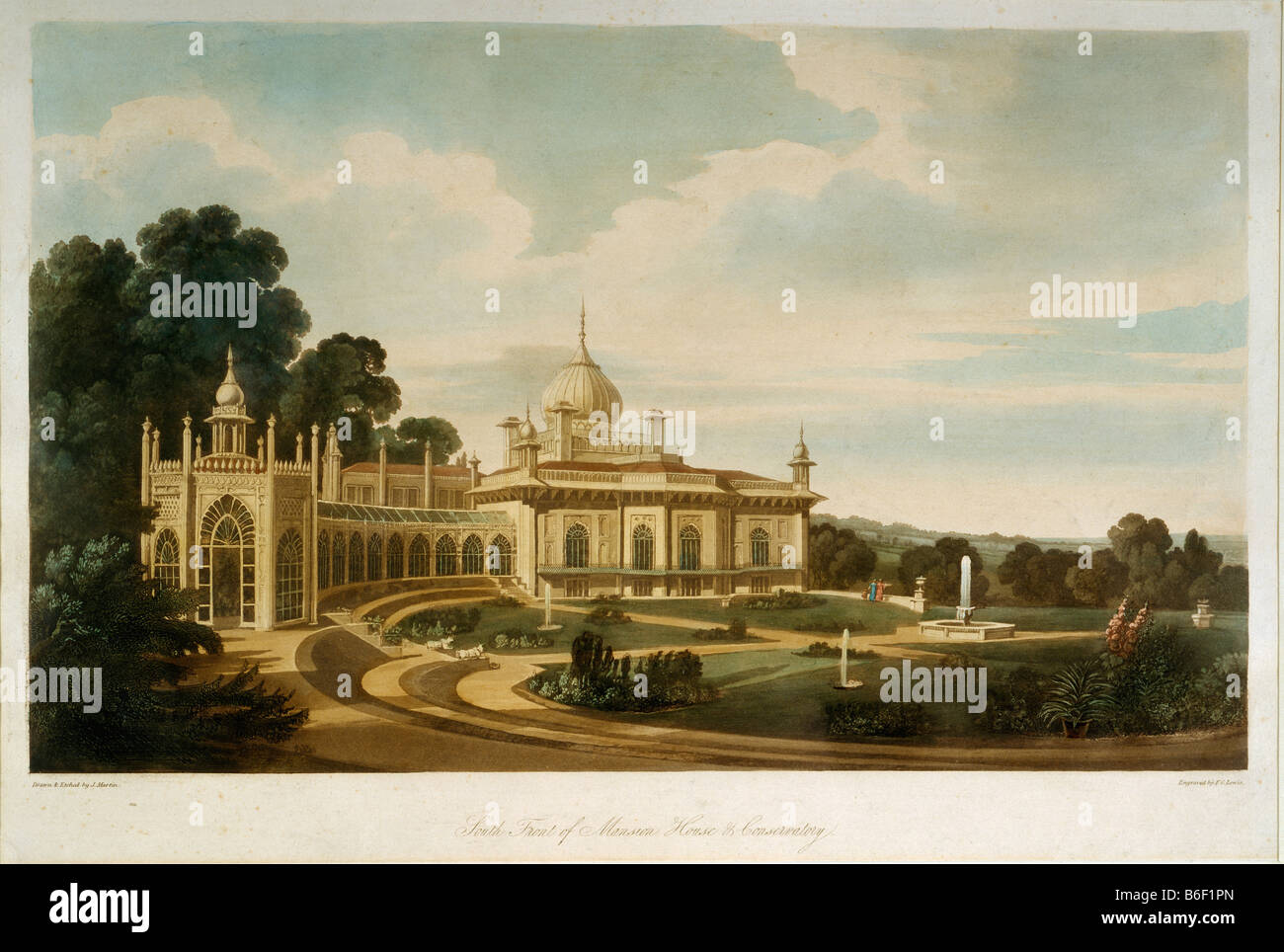 Sezincote: Radierung von Martin Stockfoto