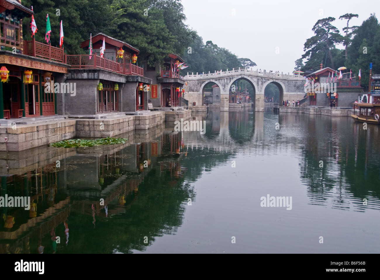 Suzhou-Straße Sommerpalast Peking China. Stockfoto