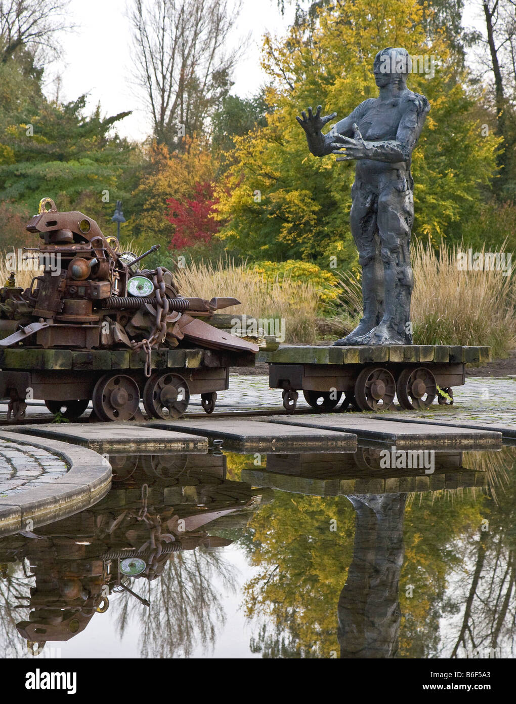 Kunstwerk im Maximilianpark, Deutschland, Nordrhein-Westfalen, Ruhrgebiet, Hamm Stockfoto